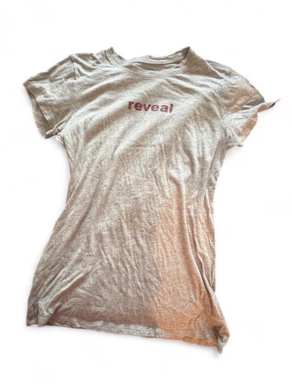 $88 Vince Reveal Logo Gray Women's Crewneck Tee S